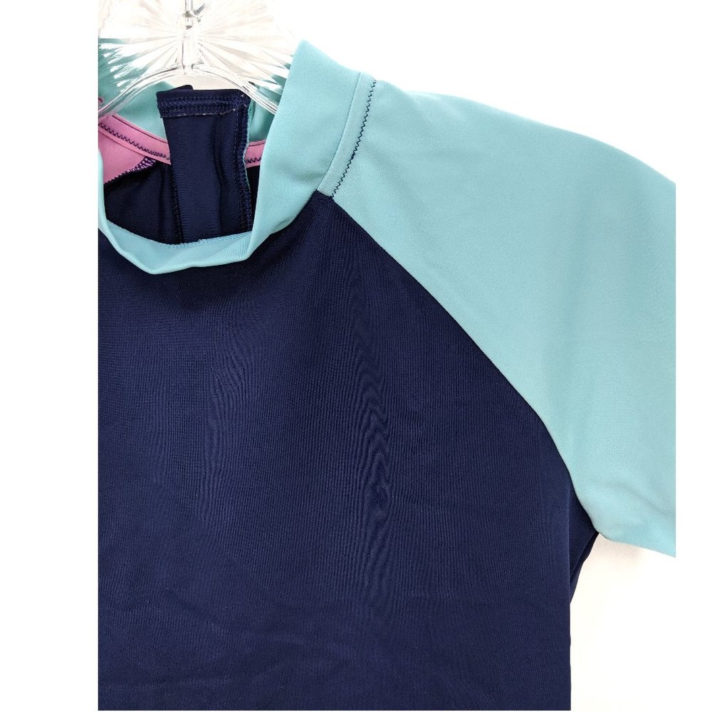 Athleta Girl Mock Neck Rash Guard Sz L/12 - Picture 4 of 10